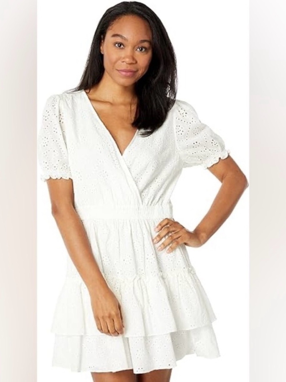 WAYF Reese Eyelet Smocked Dress - Picture 4 of 8
